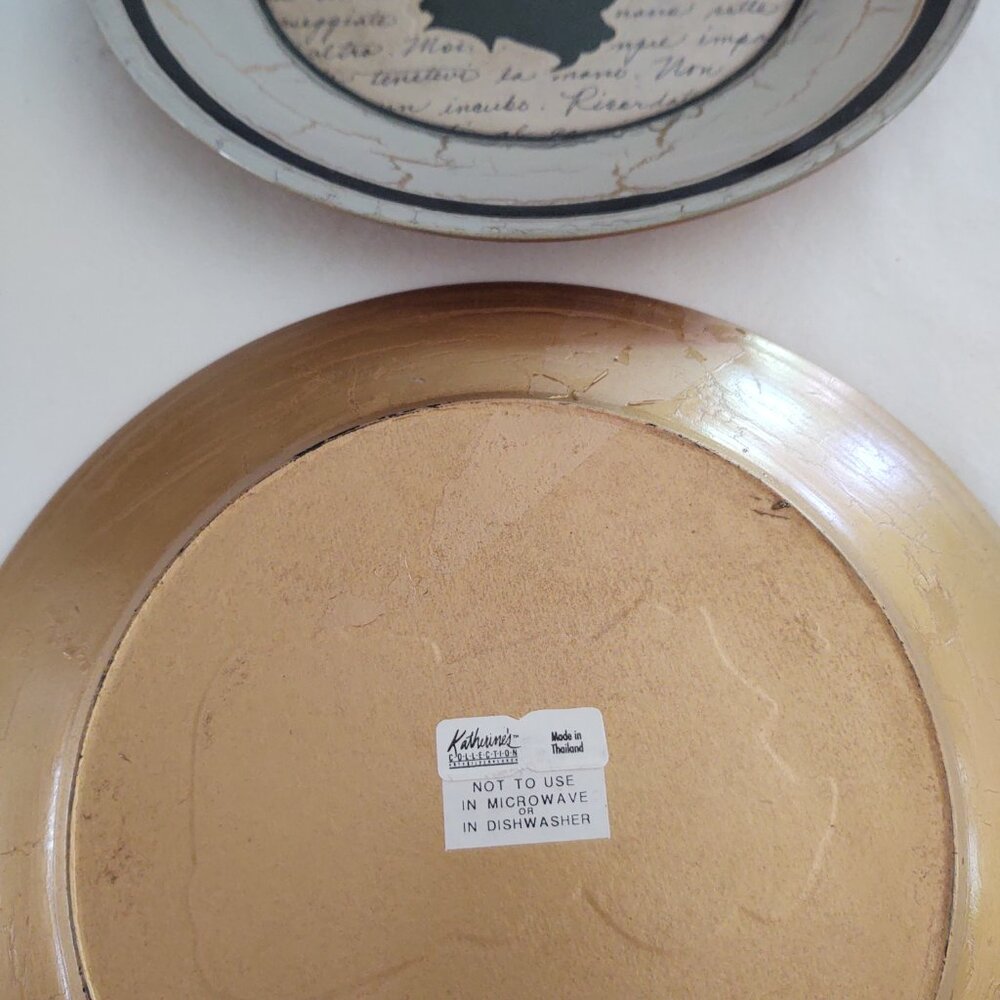 Katherine's Collection🪞CAMEO-Script Plates~Trio•Set - Picture 6 of 12